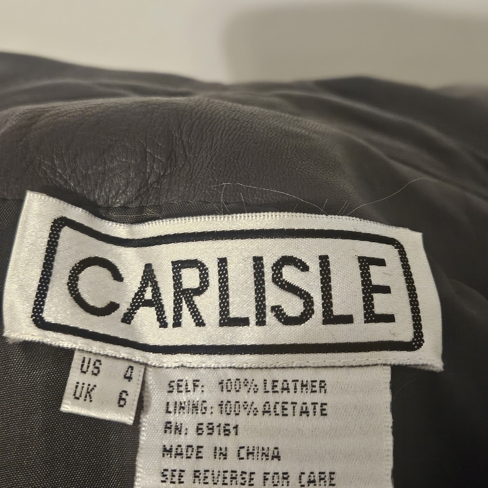 Carlisle brown leather jacket with distinctive whipstitch and chain details - Picture 8 of 8